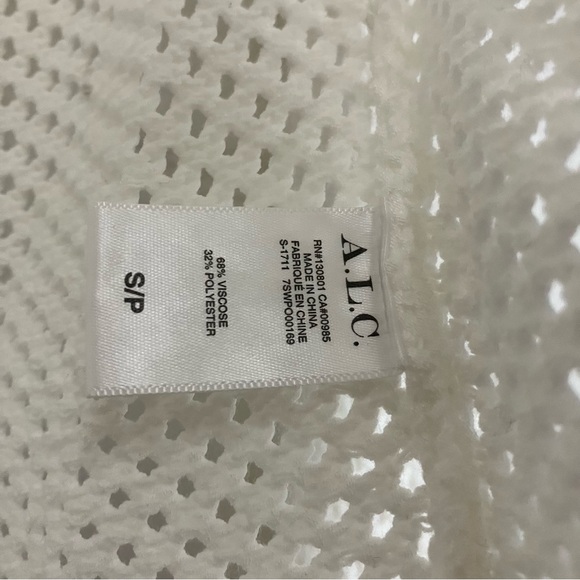 A.L.C White Turtleneck Sweater with Mesh Details - Picture 4 of 4